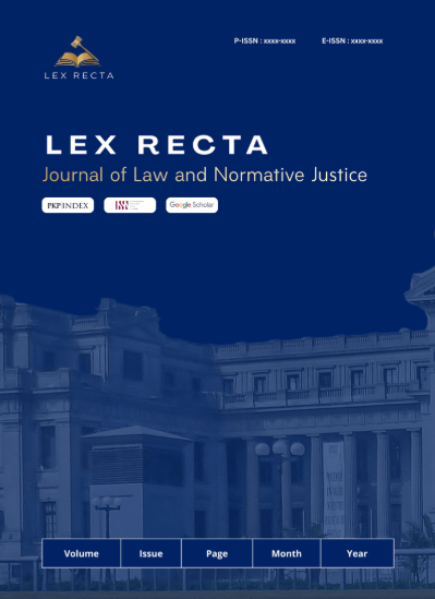 					View Vol. 1 No. 1 (2026):  March: Lex Recta: Journal of Law and Normative Justice
				
